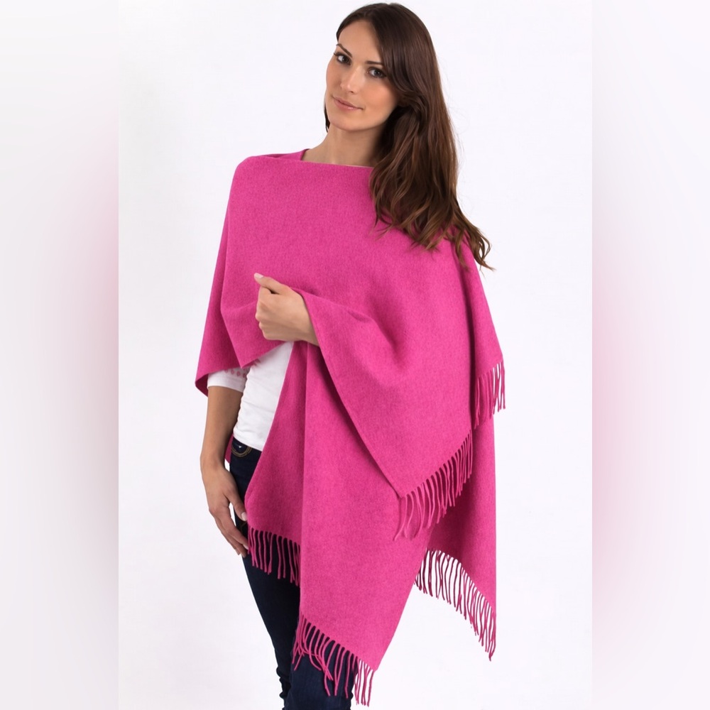 Portolano Vibrant Magenta Lambswool Wrap